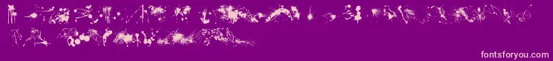 RfxSplatz Font – Pink Fonts on Purple Background
