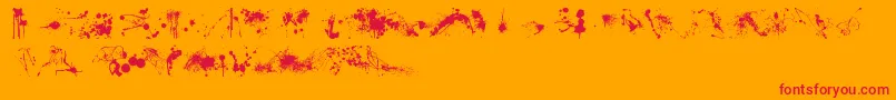 RfxSplatz Font – Red Fonts on Orange Background