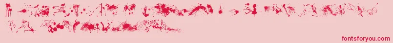RfxSplatz Font – Red Fonts on Pink Background