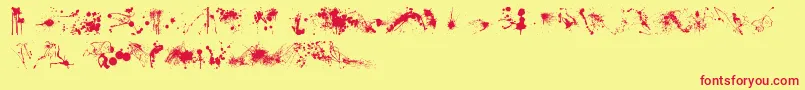 RfxSplatz Font – Red Fonts on Yellow Background