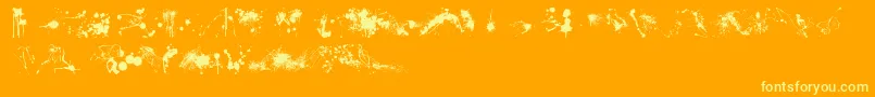 RfxSplatz Font – Yellow Fonts on Orange Background