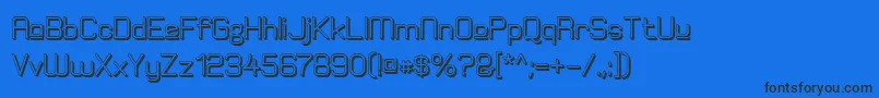 ElgethyEstUpperBoldOffset Font – Black Fonts on Blue Background