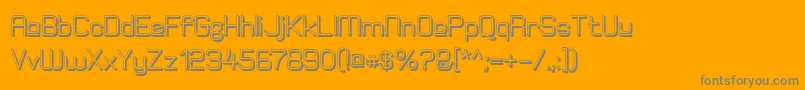 ElgethyEstUpperBoldOffset Font – Gray Fonts on Orange Background