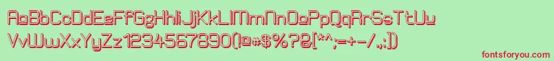 ElgethyEstUpperBoldOffset Font – Red Fonts on Green Background