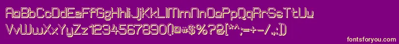 ElgethyEstUpperBoldOffset Font – Yellow Fonts on Purple Background