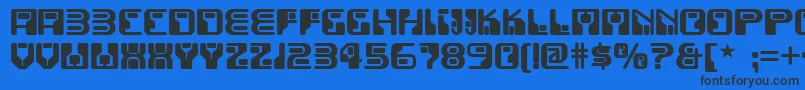 Funky ffy Font – Black Fonts on Blue Background