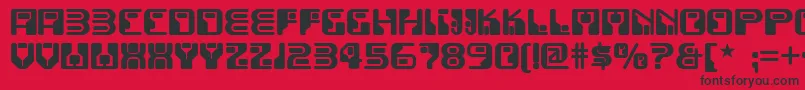 Funky ffy Font – Black Fonts on Red Background