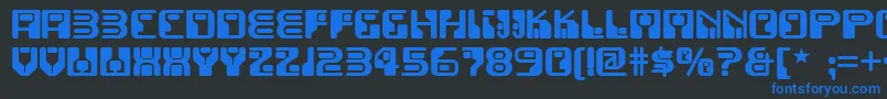 Funky ffy Font – Blue Fonts on Black Background