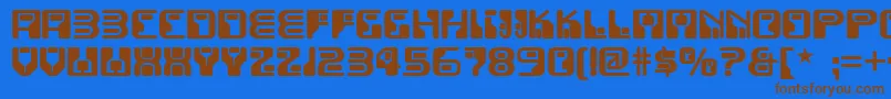 Funky ffy Font – Brown Fonts on Blue Background