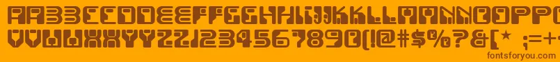Funky ffy Font – Brown Fonts on Orange Background
