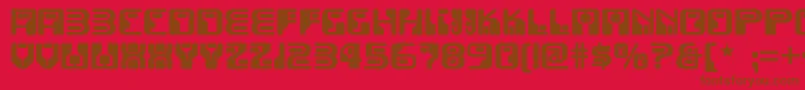 フォントFunky ffy – 赤い背景に茶色の文字