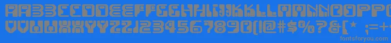 Funky ffy Font – Gray Fonts on Blue Background
