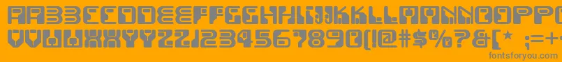 Funky ffy Font – Gray Fonts on Orange Background