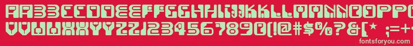 Шрифт Funky ffy – зелёные шрифты на красном фоне