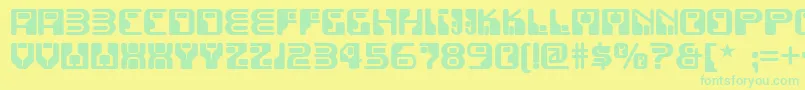 Funky ffy Font – Green Fonts on Yellow Background