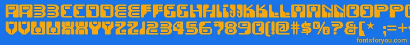 Funky ffy Font – Orange Fonts on Blue Background