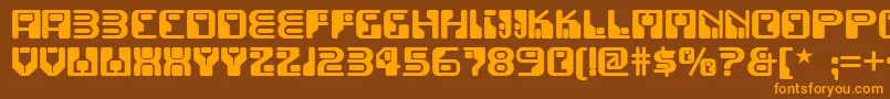 Funky ffy Font – Orange Fonts on Brown Background