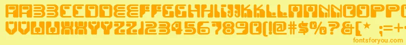 Funky ffy Font – Orange Fonts on Yellow Background