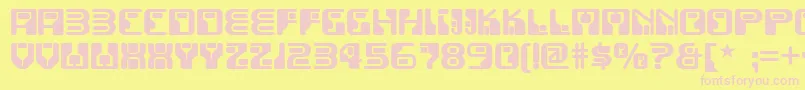 Funky ffy Font – Pink Fonts on Yellow Background