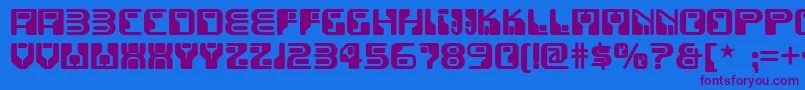 Funky ffy Font – Purple Fonts on Blue Background