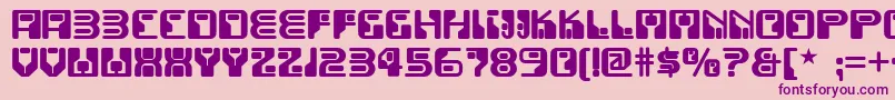 Funky ffy Font – Purple Fonts on Pink Background