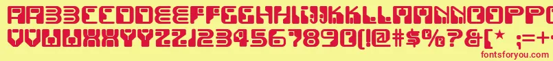 Шрифт Funky ffy – красные шрифты на жёлтом фоне