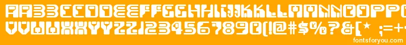 Funky ffy Font – White Fonts on Orange Background