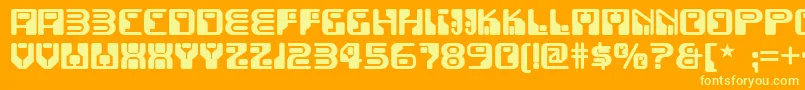 Funky ffy Font – Yellow Fonts on Orange Background