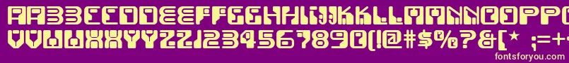 Funky ffy Font – Yellow Fonts on Purple Background