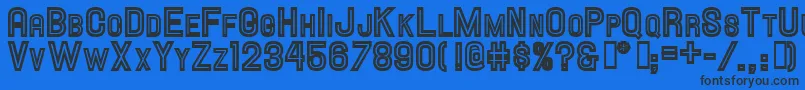 Hallandalescinline Font – Black Fonts on Blue Background