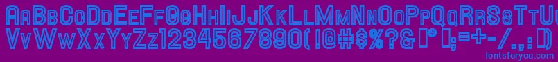 Hallandalescinline Font – Blue Fonts on Purple Background
