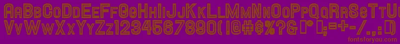 Hallandalescinline Font – Brown Fonts on Purple Background