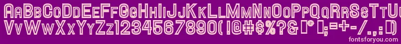 Hallandalescinline Font – Pink Fonts on Purple Background