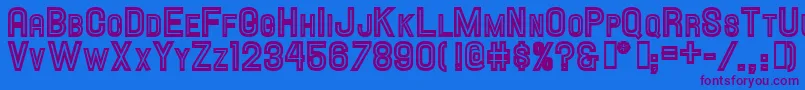 Hallandalescinline Font – Purple Fonts on Blue Background