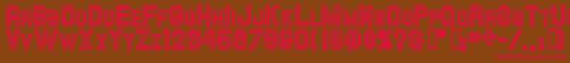 Hallandalescinline Font – Red Fonts on Brown Background