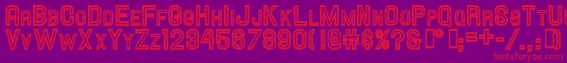 フォントHallandalescinline – 紫の背景に赤い文字