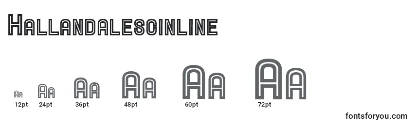Hallandalescinline Font Sizes