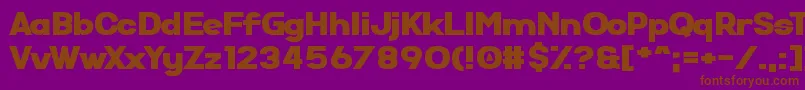 Czcionka SuperComic – brązowe czcionki na fioletowym tle