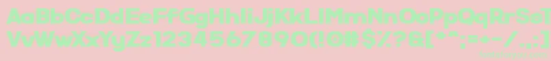 SuperComic Font – Green Fonts on Pink Background