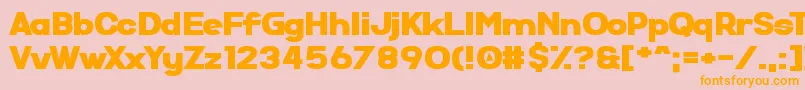 SuperComic Font – Orange Fonts on Pink Background