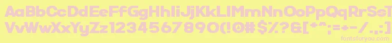 SuperComic Font – Pink Fonts on Yellow Background