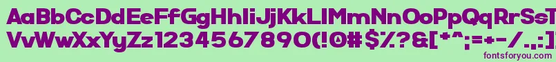 SuperComic Font – Purple Fonts on Green Background