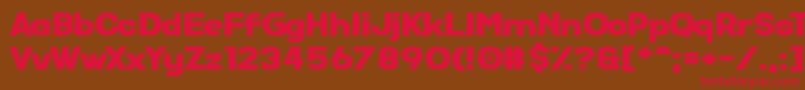 SuperComic Font – Red Fonts on Brown Background