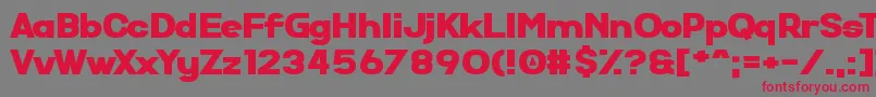 SuperComic-Schriftart – Rote Schriften auf grauem Hintergrund