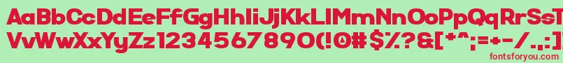 SuperComic Font – Red Fonts on Green Background