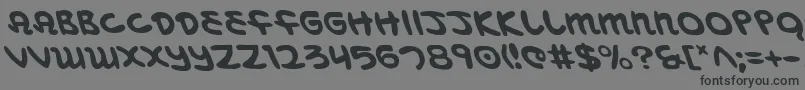 MagicBeansLeftalic Font – Black Fonts on Gray Background
