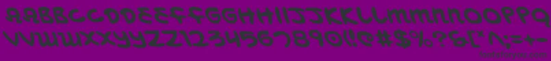 MagicBeansLeftalic-Schriftart – Schwarze Schriften auf violettem Hintergrund