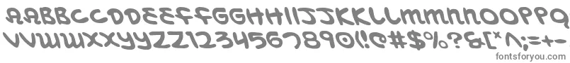 MagicBeansLeftalic-fontti – harmaat kirjasimet valkoisella taustalla