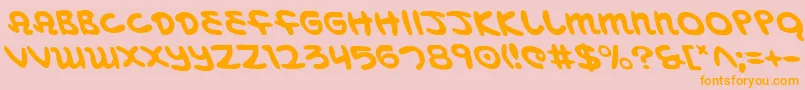 Lisätietoja MagicBeansLeftalic-fontista MagicBeansLeftalic-fontti – oranssit fontit vaaleanpunaisella taustalla