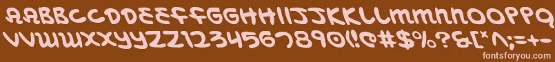 Шрифт MagicBeansLeftalic – розовые шрифты на коричневом фоне
